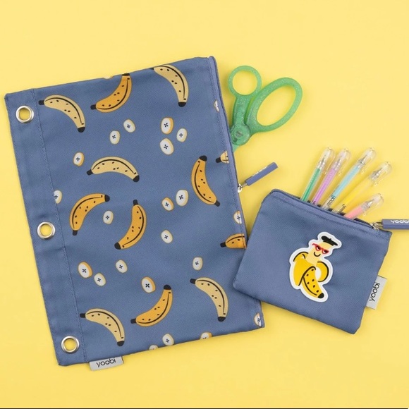 Yoobi Binder Zip Case + Mini Pouch - Bananas - Picture 2 of 4